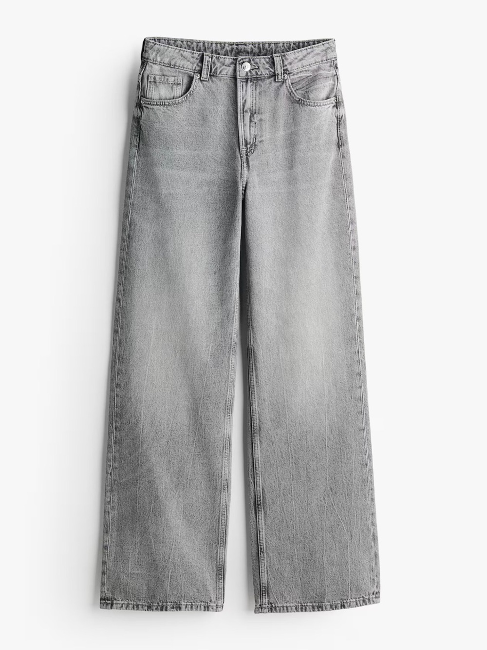 H&M Grey Wide-Leg Jeans
